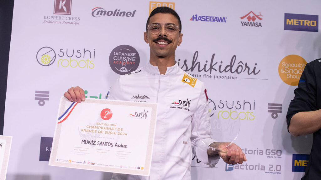 Photo deuxième place Champion de France de Sushi 2024 Aulus Dias Dos Santos